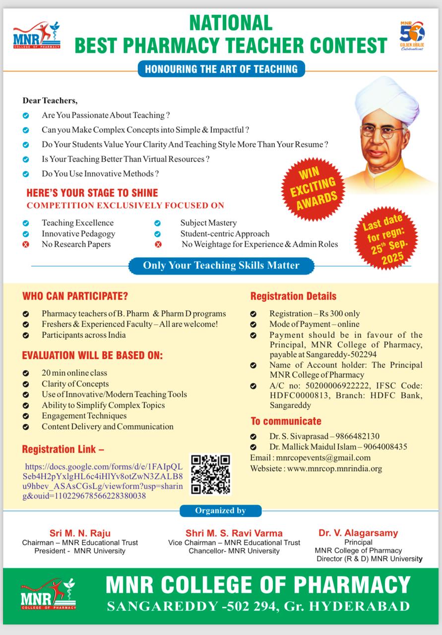 National Best Pharmacy Teacher Contest